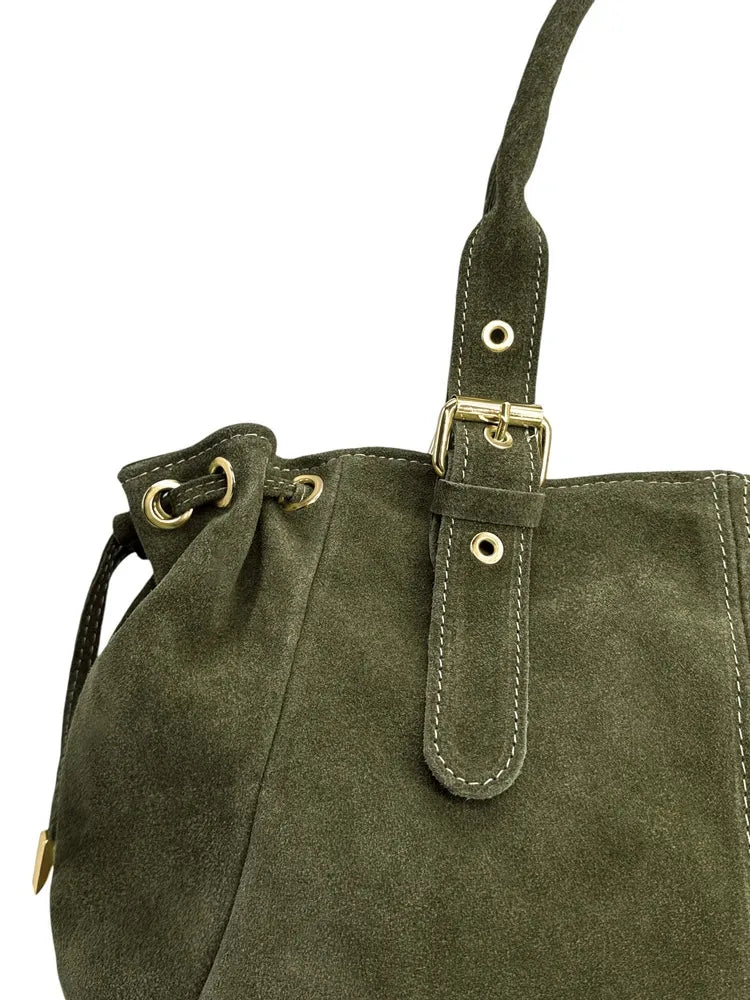 Sac bowling en croûte de cuir PRINCESSE SUEDE XL Kaki