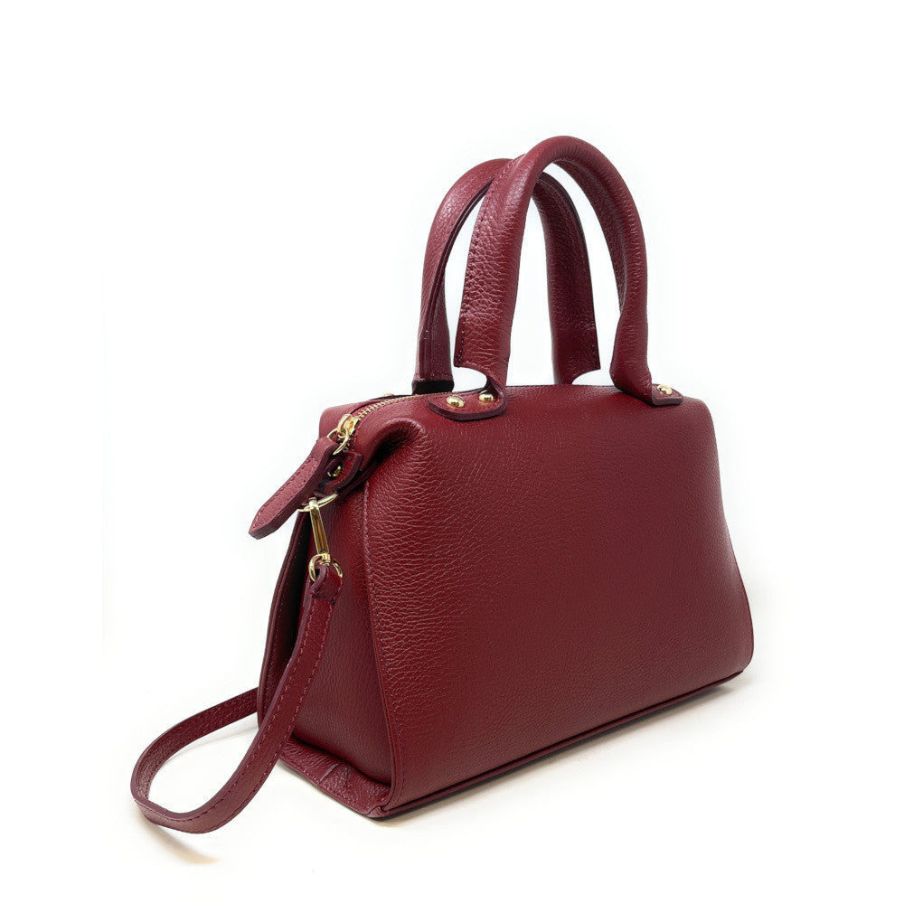 Sac bowling en cuir grainé MAELSTROM Rouge foncé