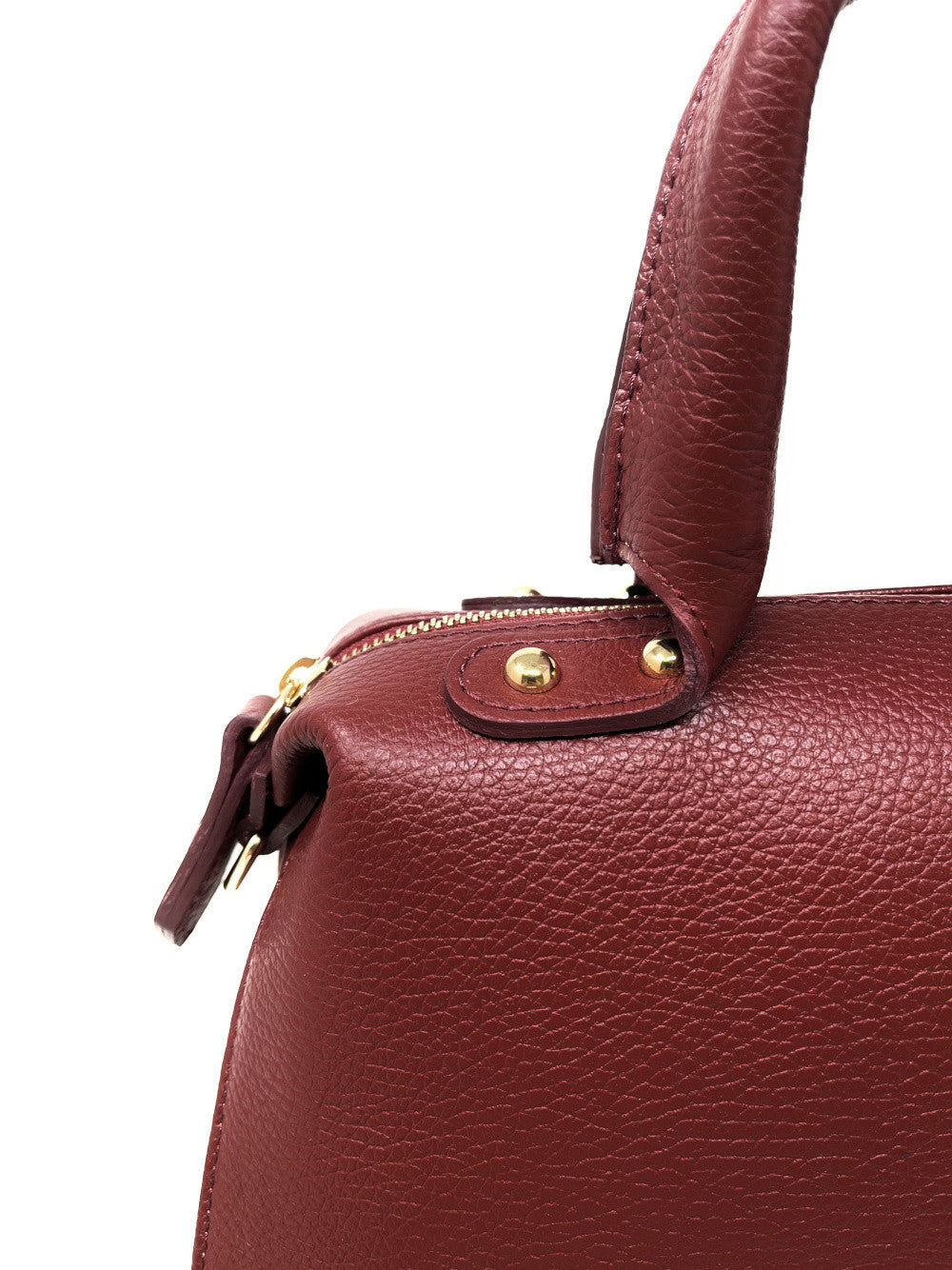 Sac bowling en cuir grainé MAELSTROM Rouge foncé