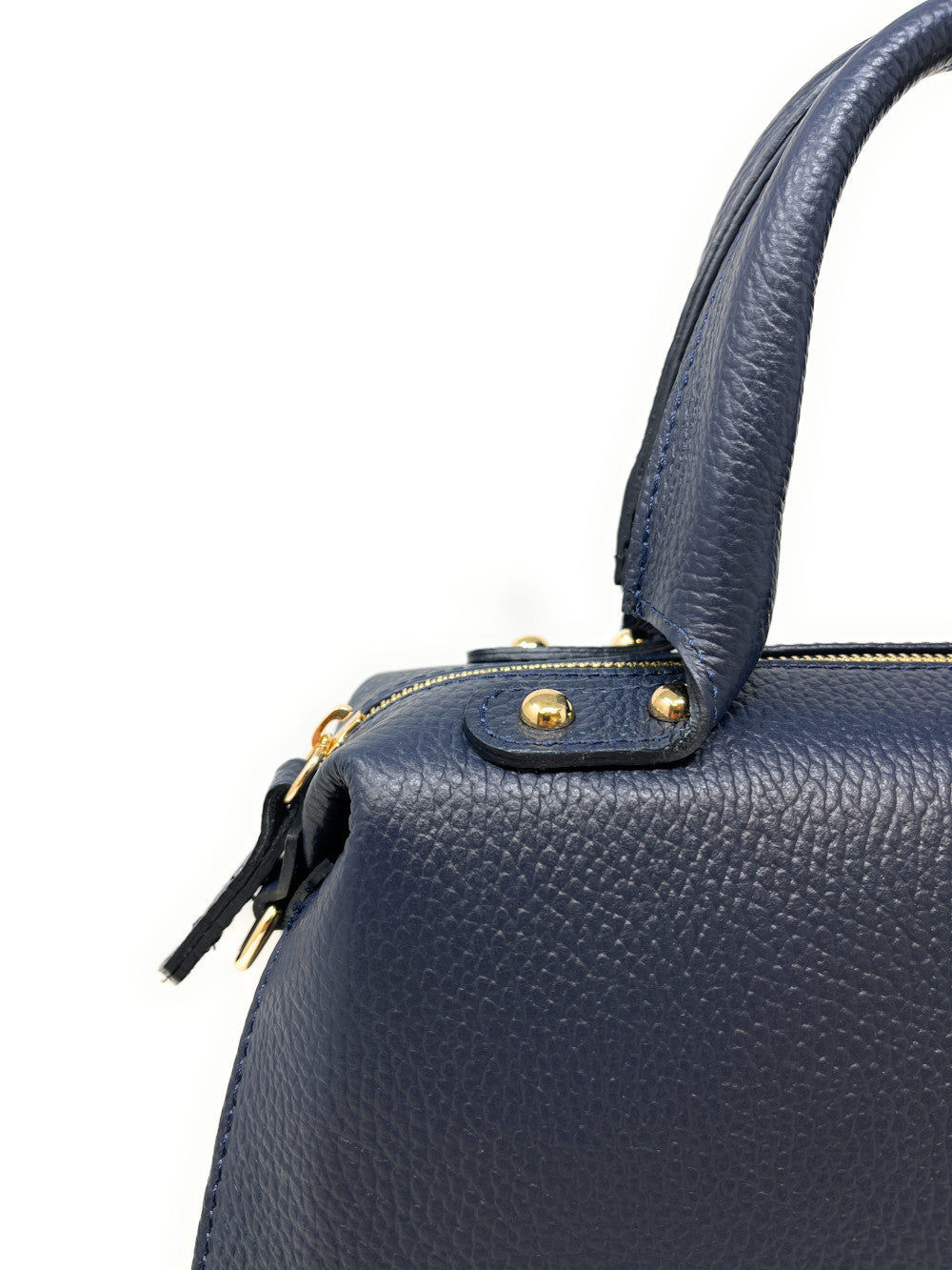 Sac bowling en cuir grainé MAELSTROM Bleu marine