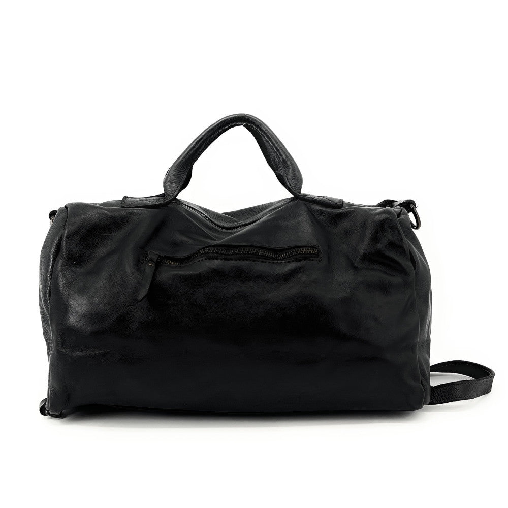 Sac bowling multipositions en cuir vintage JACK ET ROSE Noir