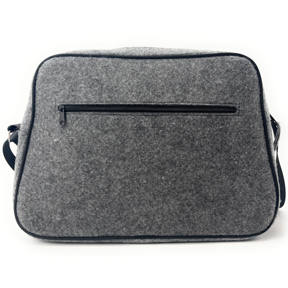 Sac bowling en feutrine écologique imprimée JOKER Gris clair