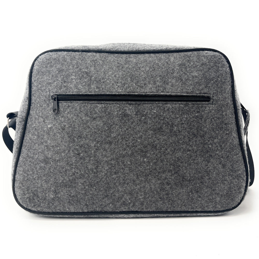 Sac bowling en feutrine écologique imprimée GARDEN Gris clair