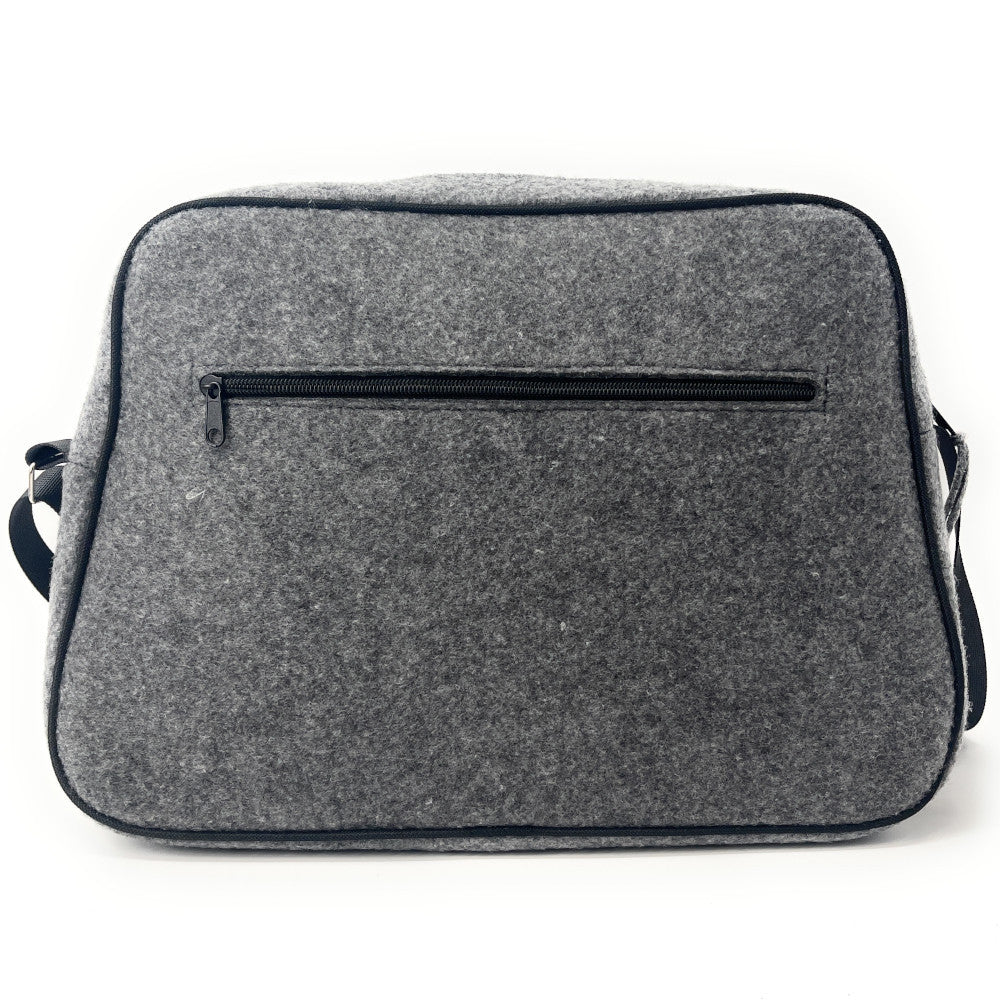Sac bowling en feutrine écologique imprimée MODERN Gris clair