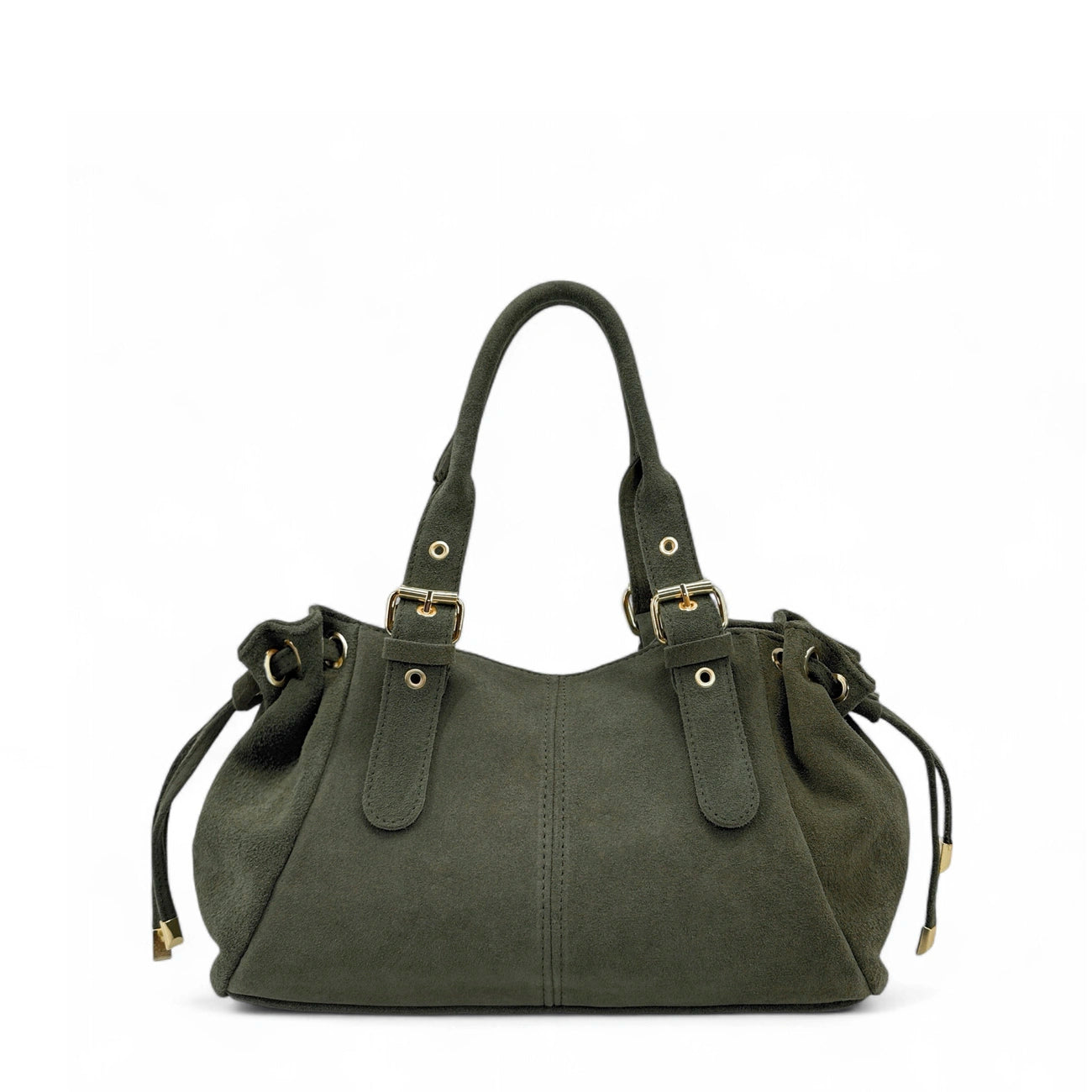 Bolso bowling de ante PRINCESSE SUEDE verde almendra
