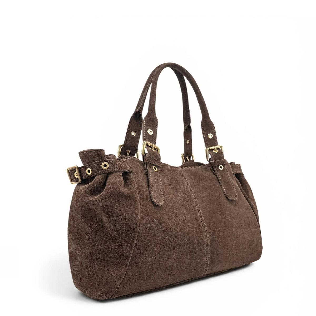 Sac bowling en daim NEW PRINCESS SUEDE XL Marron café
