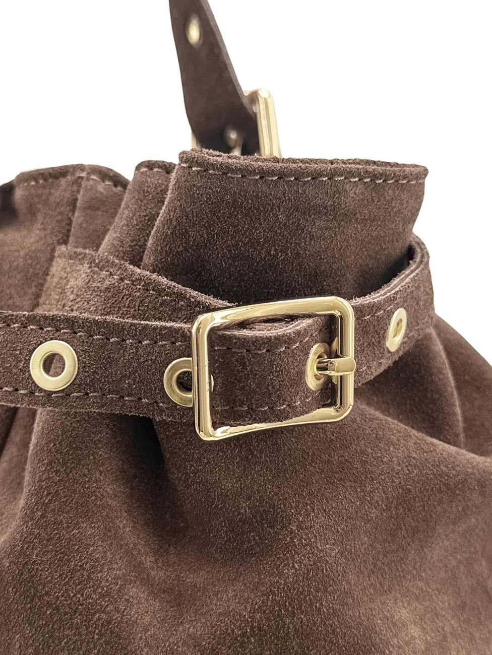 NEW PRINCESS SUEDE XL suede bowling bag, Coffee brown