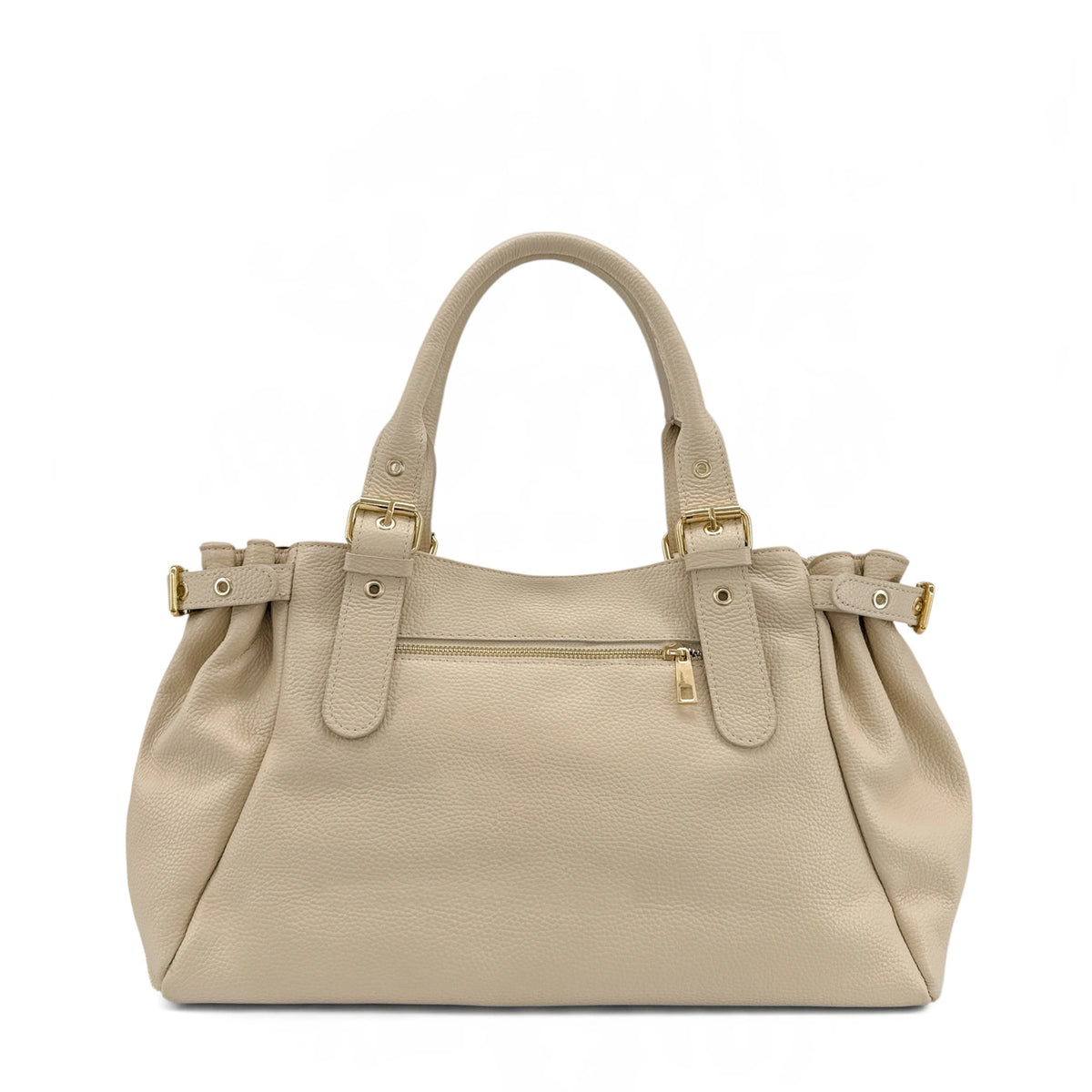 Sac bowling en cuir grainé NEW PRINCESS XL Beige crème
