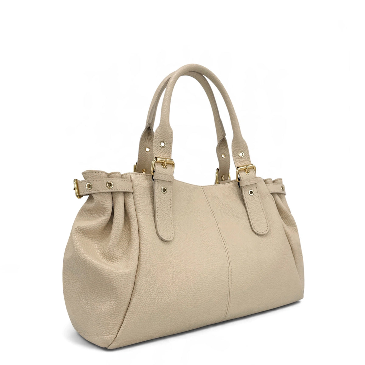 Borsa bowling in pelle martellata PRINCESSE XL Verde kaki