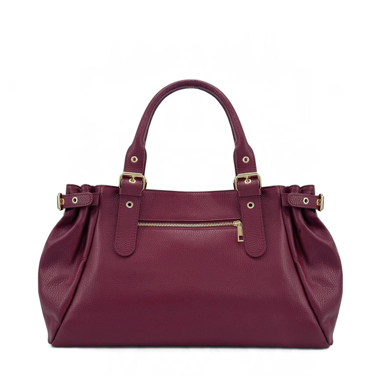 Sac bowling en cuir grainé NEW PRINCESS XL Prune