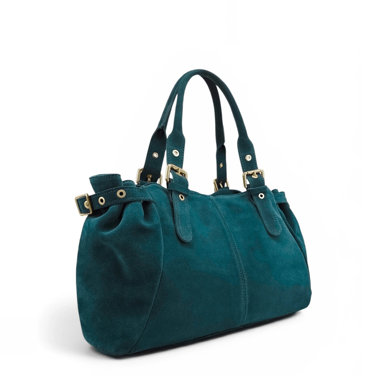 Sac bowling en daim NEW PRINCESS SUEDE XL Bleu canard