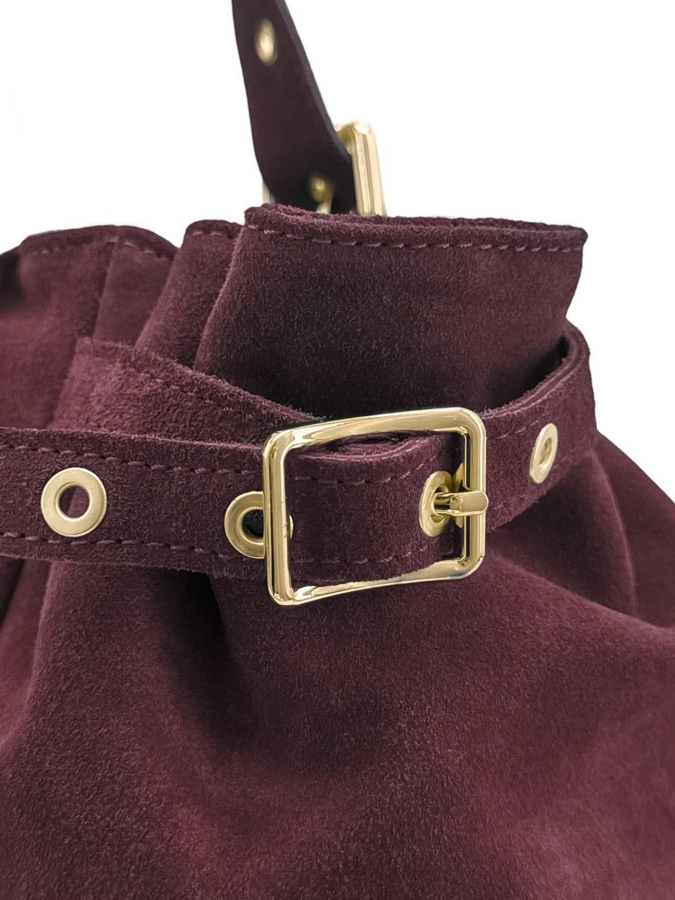 Borsa bowling in pelle scamosciata NEW PRINCESS SUEDE XL Bordeaux