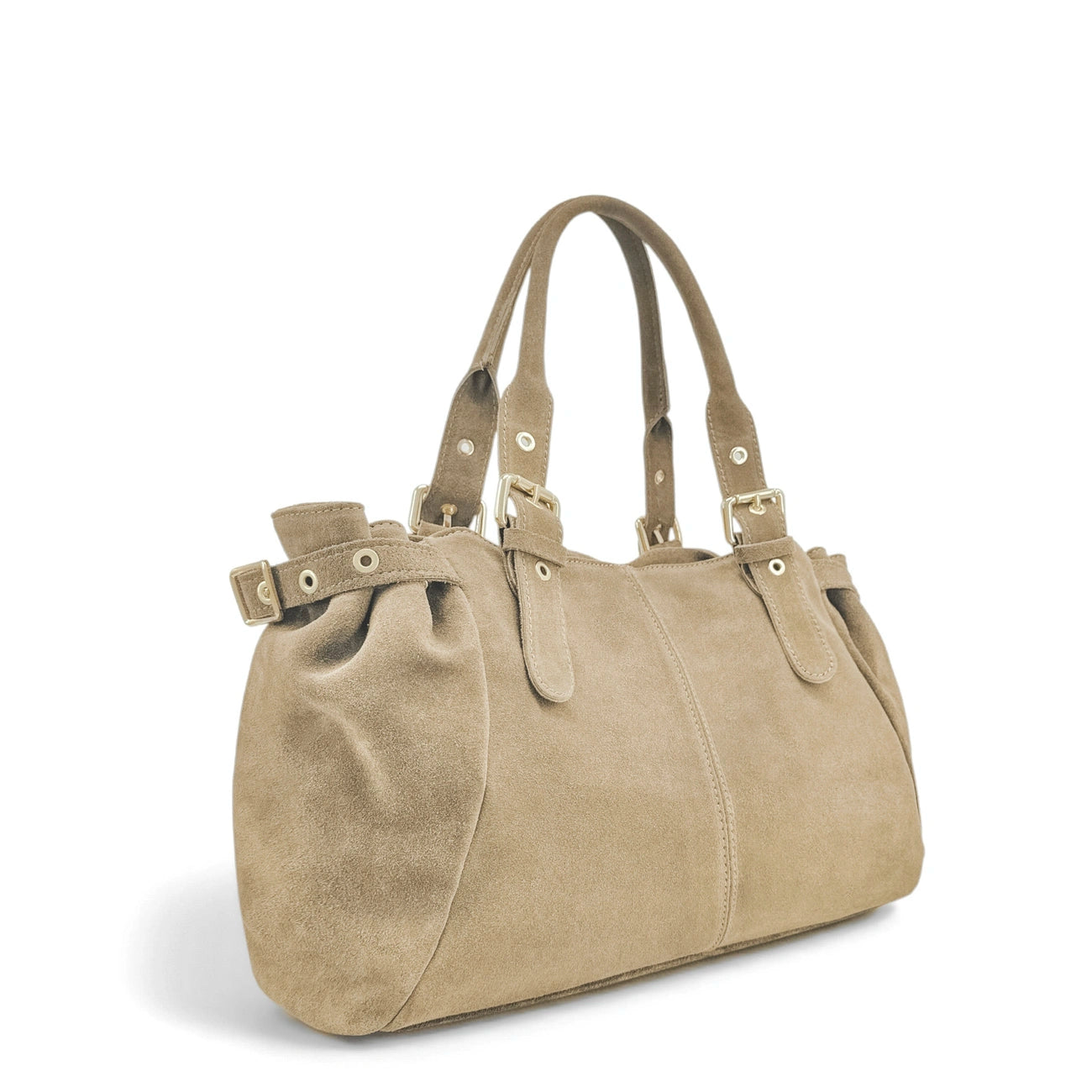 Sac bowling en daim NEW PRINCESS SUEDE XL Beige crème