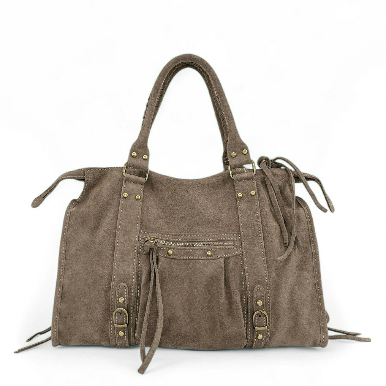 Sac à main en daim STORM SUEDE Taupe