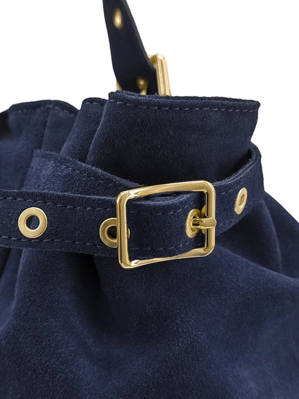 NEW PRINCESS SUEDE XL suede bowling bag, Navy blue