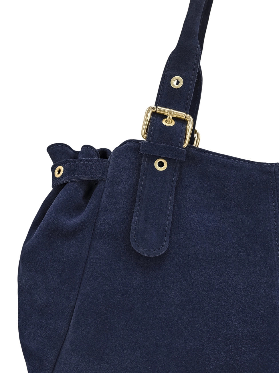 NEW PRINCESS SUEDE XL suede bowling bag, Navy blue