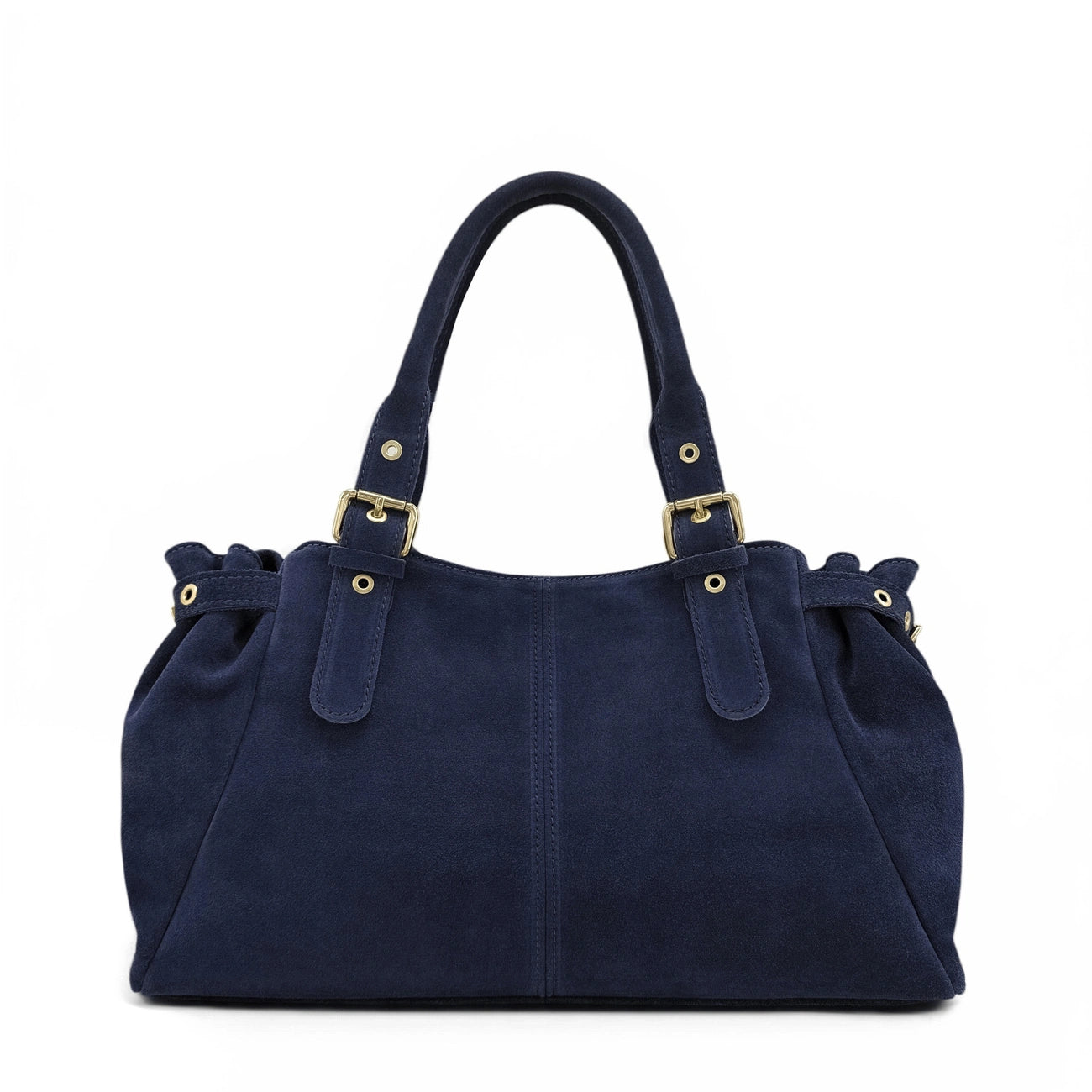 Bolso bowling en ante PRINCESSE SUEDE XL Azul marino