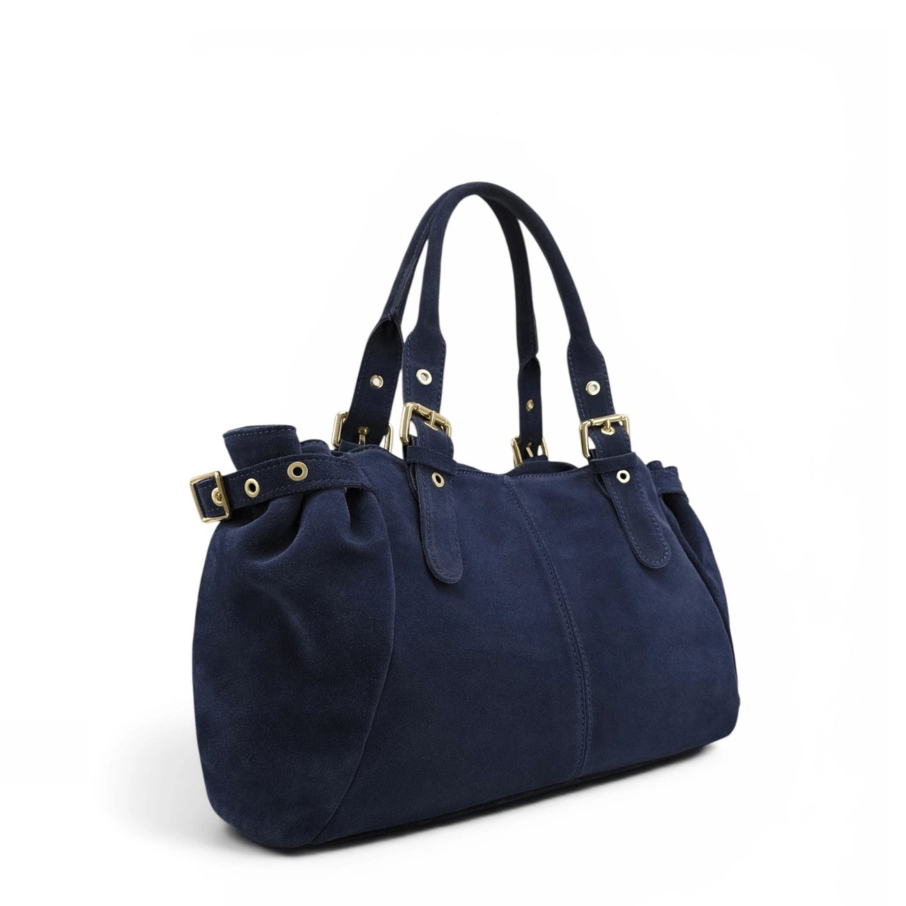 Bolso bowling en ante PRINCESSE SUEDE XL Azul marino