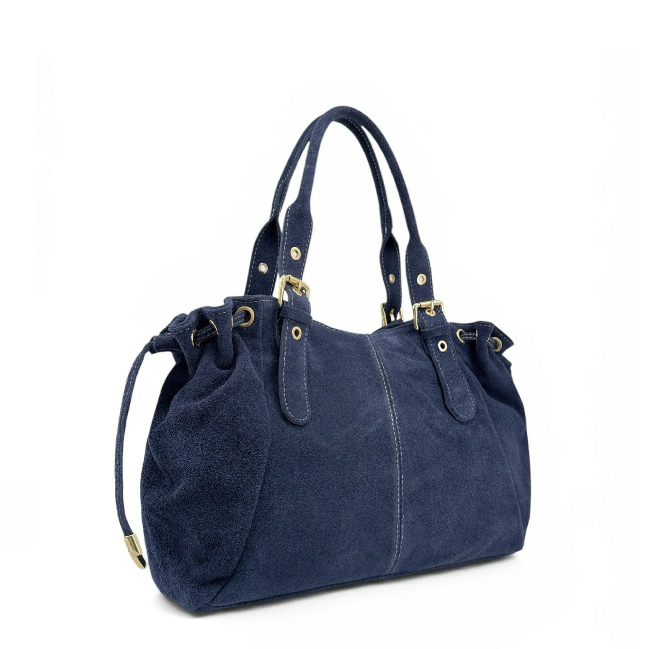 Sac bowling en daim PRINCESSE SUEDE XL Bleu marine