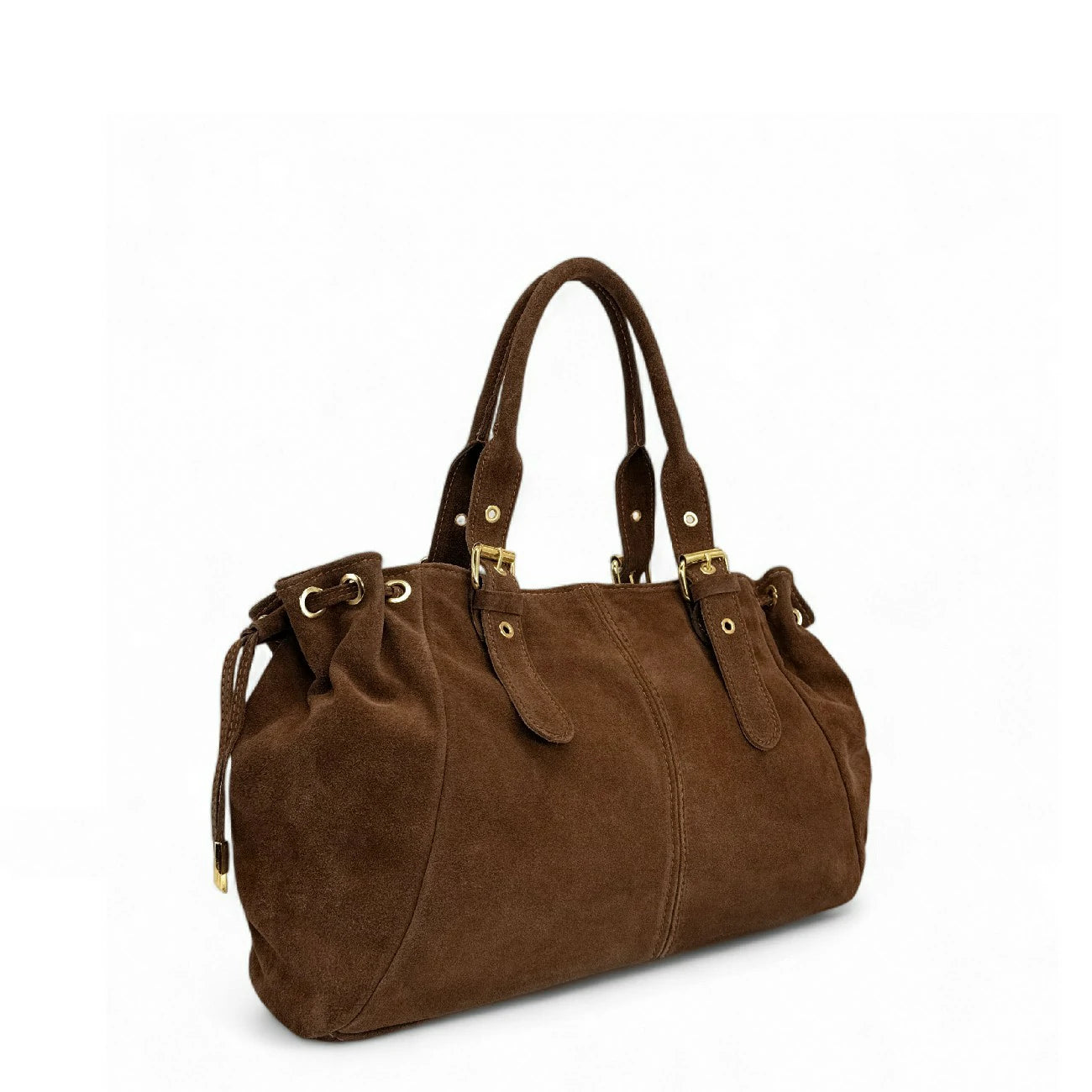 Sac bowling en daim PRINCESSE SUEDE XL Chocolat