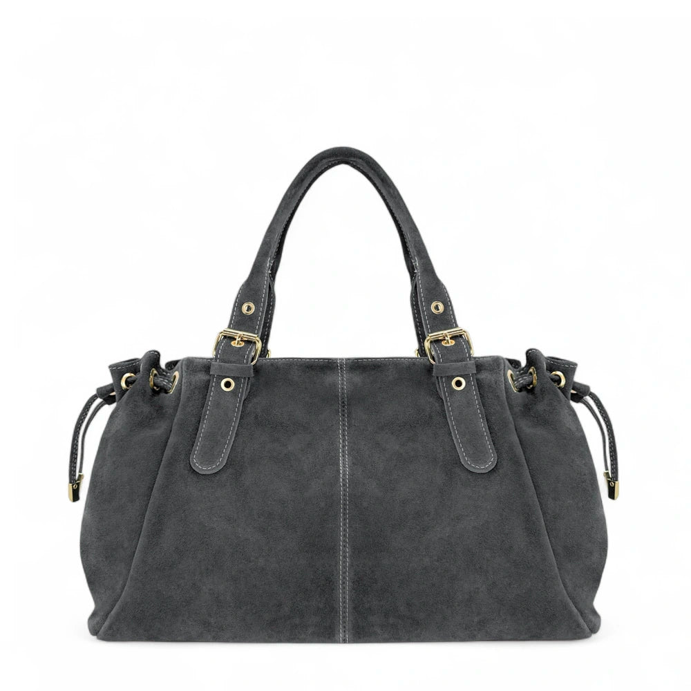 Sac bowling en daim PRINCESSE SUEDE XL Gris foncé