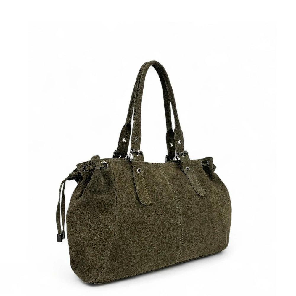 Sac bowling en daim PRINCESSE SUEDE XL Green army