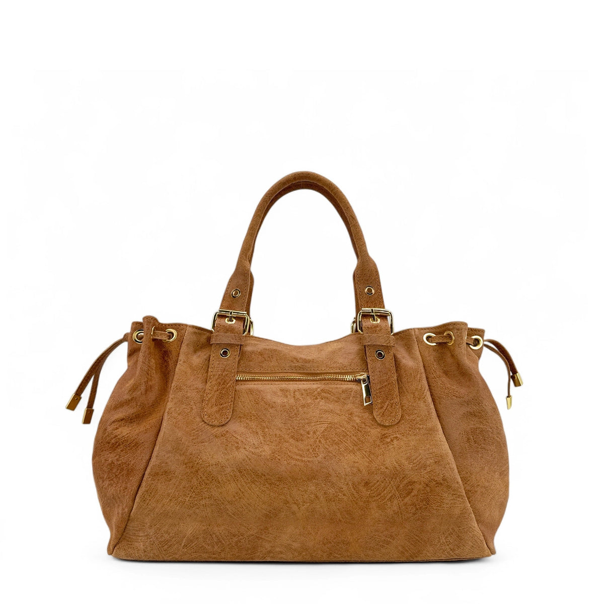 Bolso bowling de piel cepillada PRINCESSE BROSSEE XL marrón camel