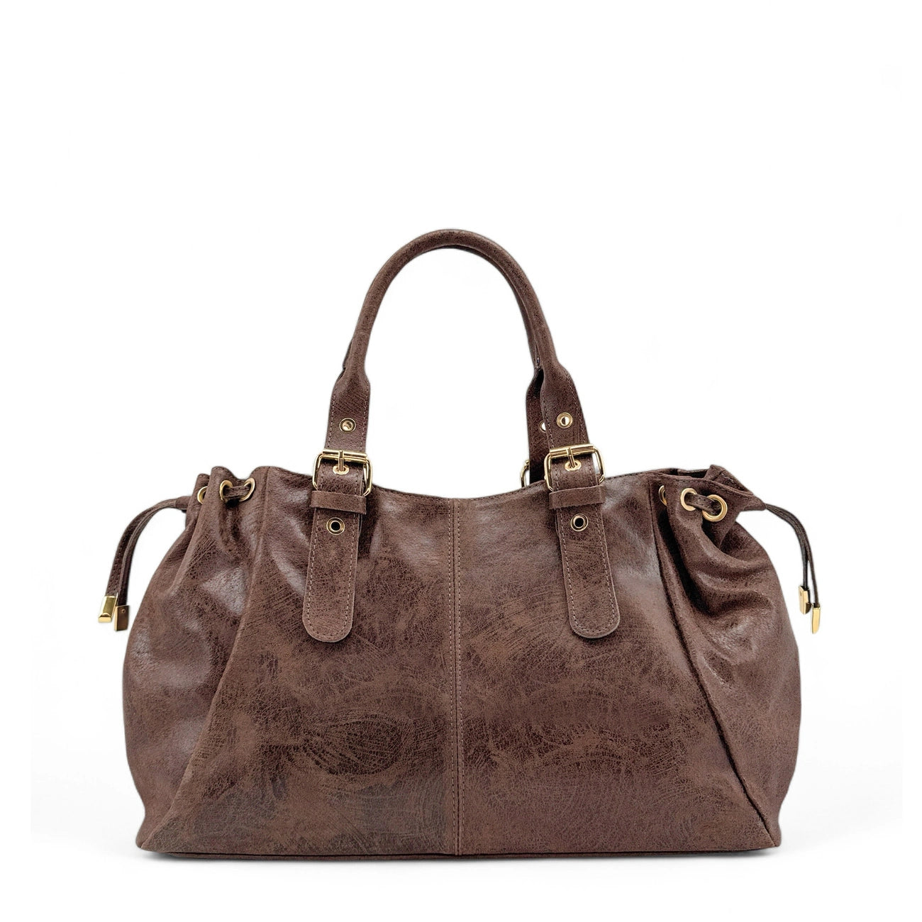 Sac bowling en cuir brossé PRINCESSE BROSSEE XL Chocolat
