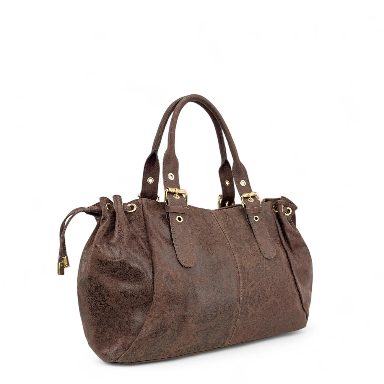 Sac bowling en cuir brossé PRINCESSE BROSSEE XL Chocolat