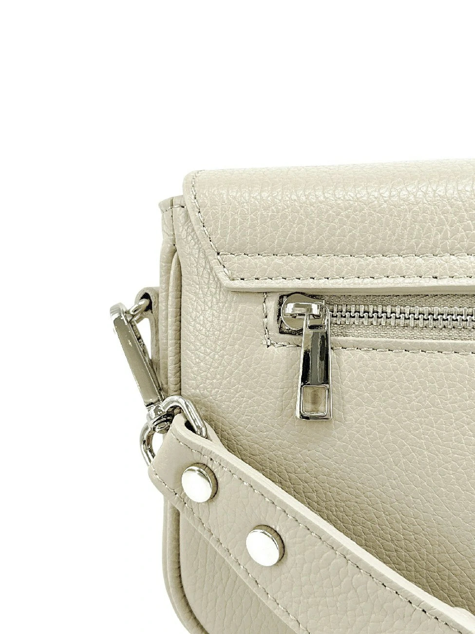 Trotteur-Tasche aus genarbtem Leder BAGGY Cremebeige