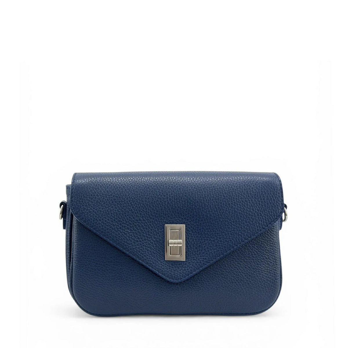 Trotteur-Tasche aus genarbtem Leder BAGGY Marineblau