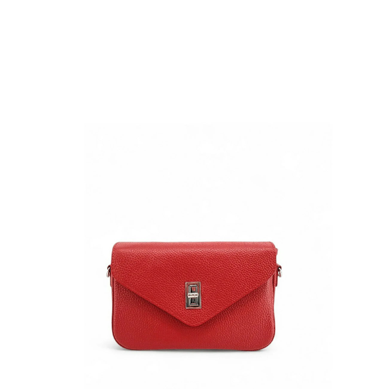 Sac trotteur en cuir grainé BAGGY Rouge garance