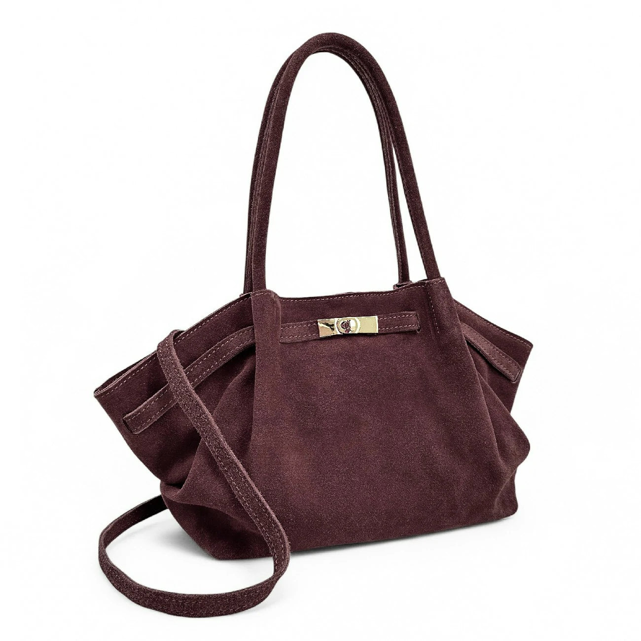 Sac cabas loose en daim ALANA Bordeaux