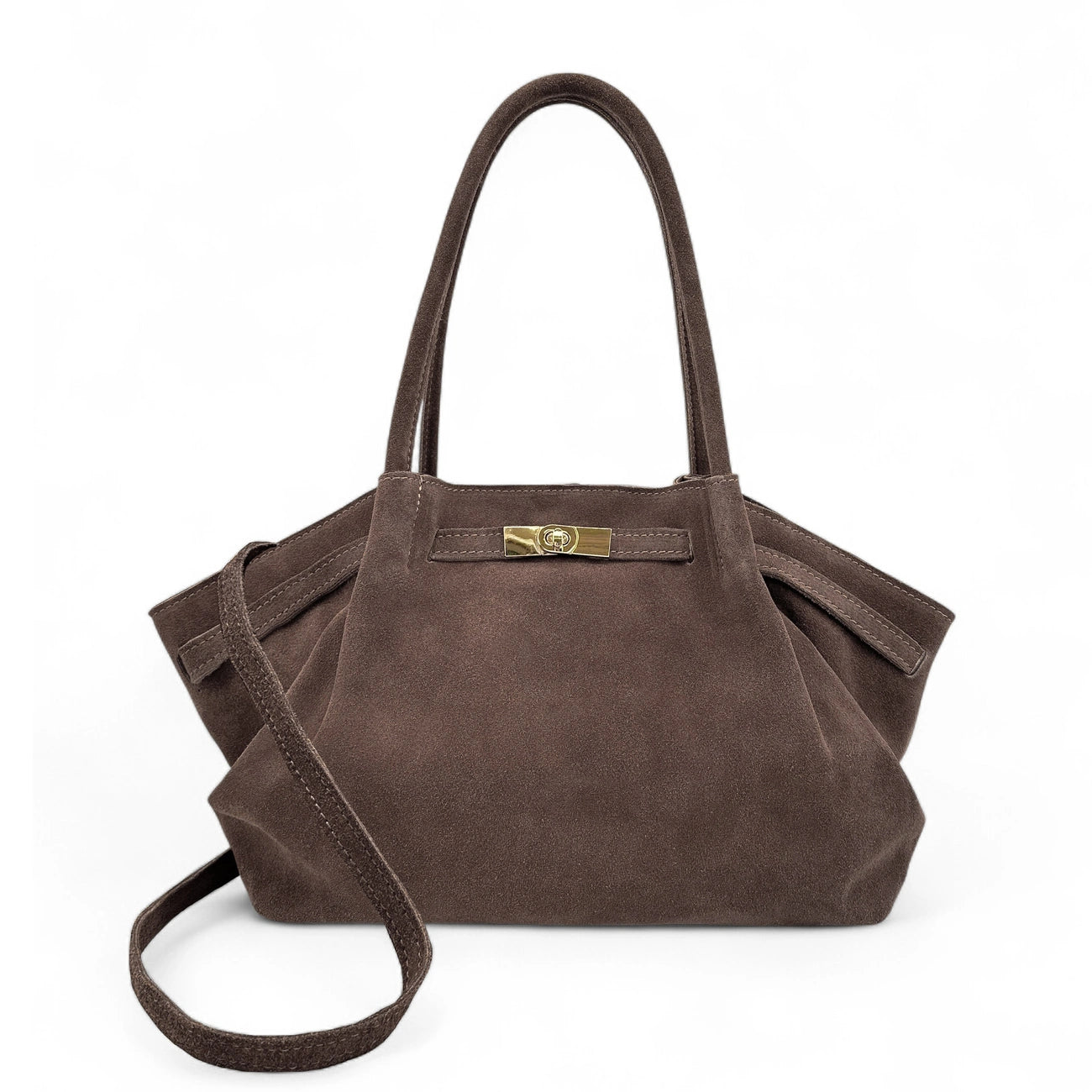 Sac cabas loose en daim ALANA Chocolat