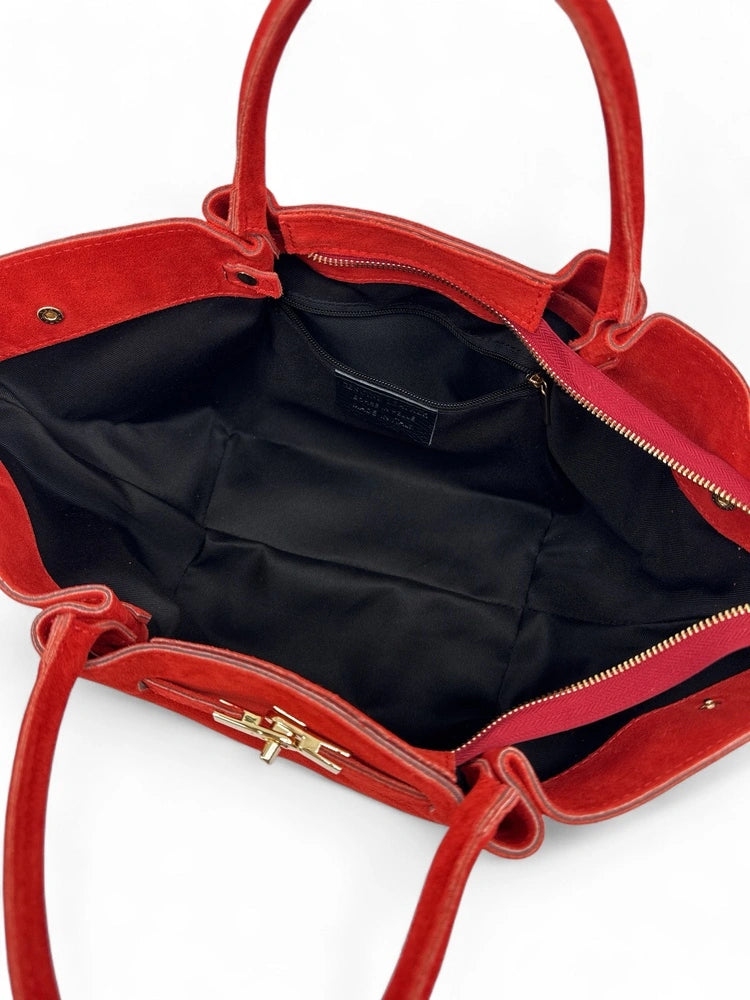 Shopper-Tasche aus Wildleder CAPRI SUEDE Kapuzinerkresse