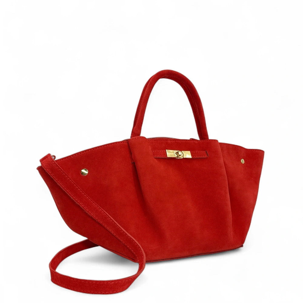 Shopper-Tasche aus Wildleder CAPRI SUEDE Kapuzinerkresse