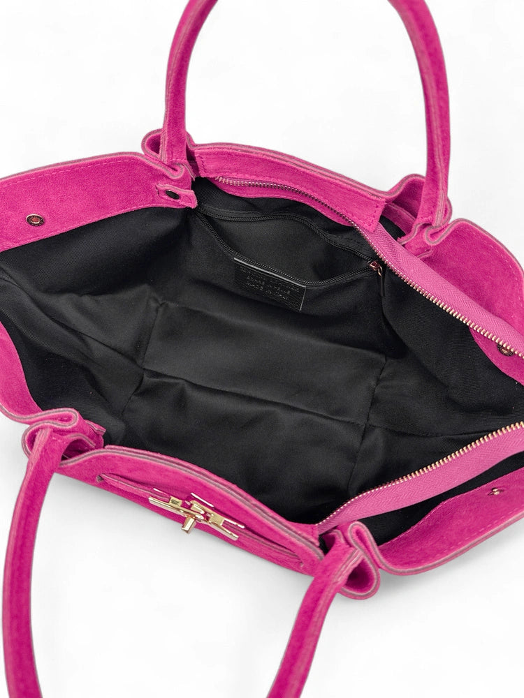 Shopper aus Wildleder CAPRI SUEDE Fuchsia-Rosa