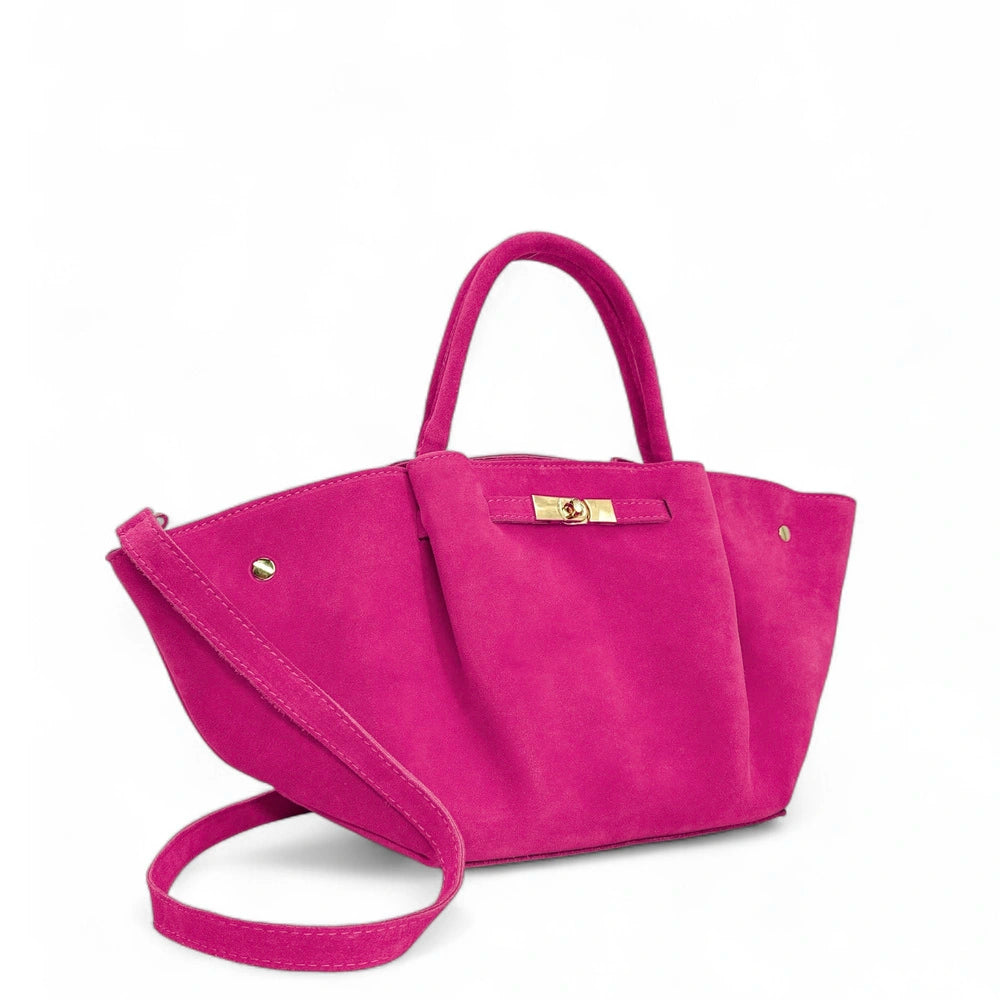 Shopper aus Wildleder CAPRI SUEDE Fuchsia-Rosa