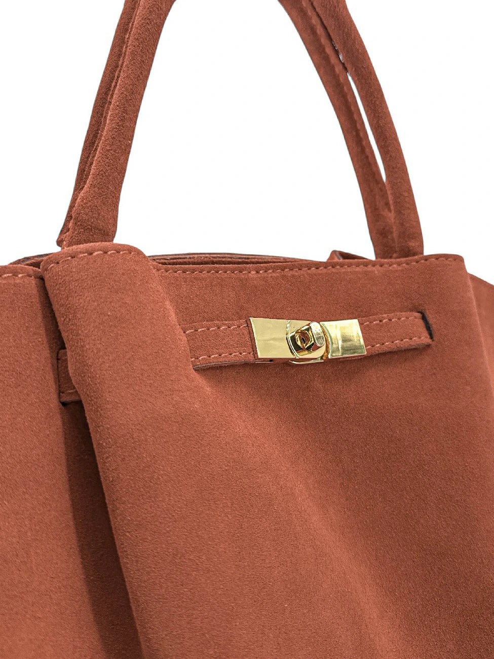 Shopper aus Wildleder CAPRI SUEDE Terrakotta