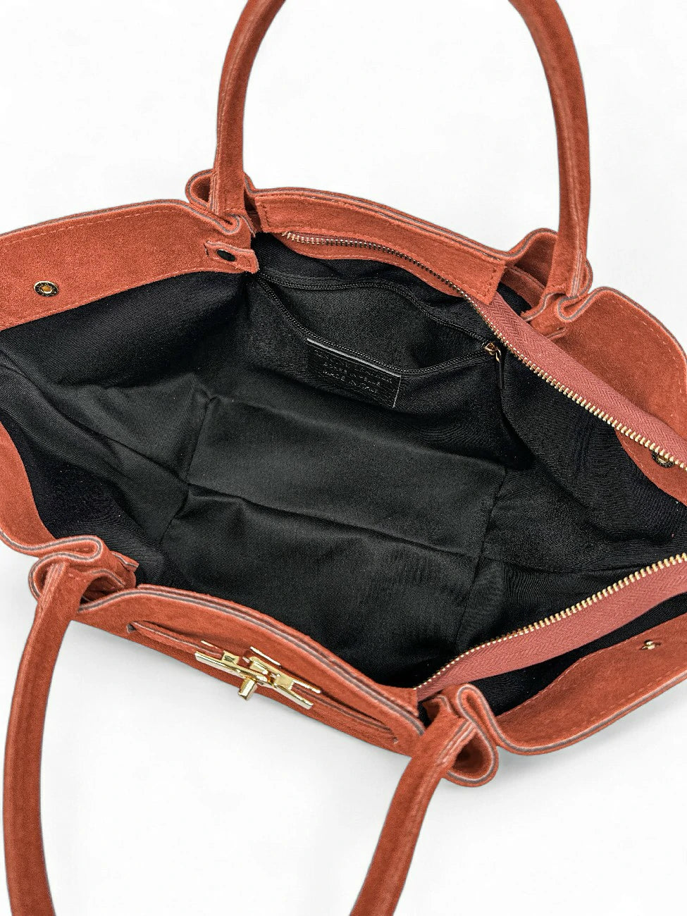 Shopper aus Wildleder CAPRI SUEDE Terrakotta