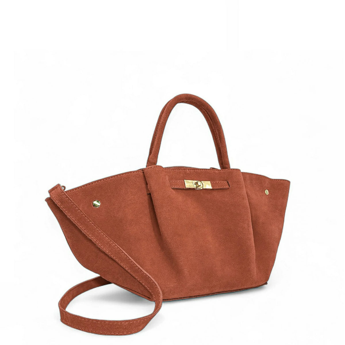 Shopper aus Wildleder CAPRI SUEDE Terrakotta