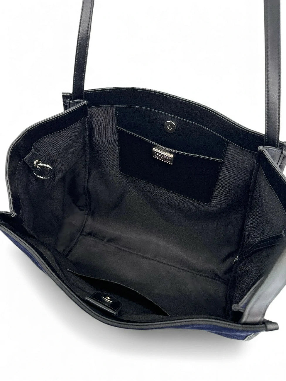 Großer Shopper aus Wildleder und Glattleder PURDAY Marineblau