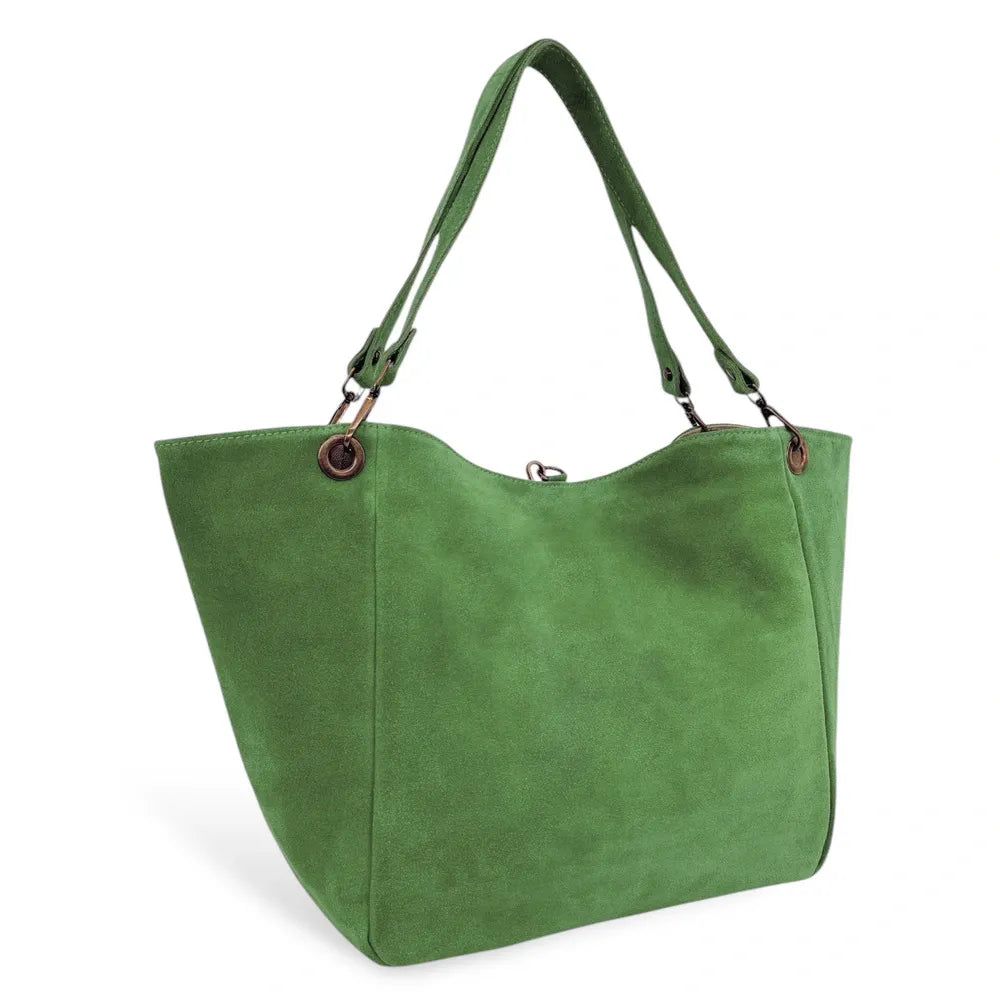 Sac cabas en croûte de cuir STAR-LORD Vert anglais