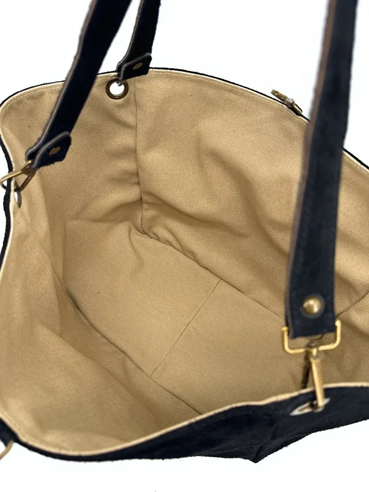 Sac cabas en croûte de cuir STAR-LORD Noir
