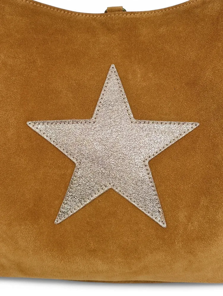 Sac cabas en croûte de cuir STAR-LORD Camel foncé