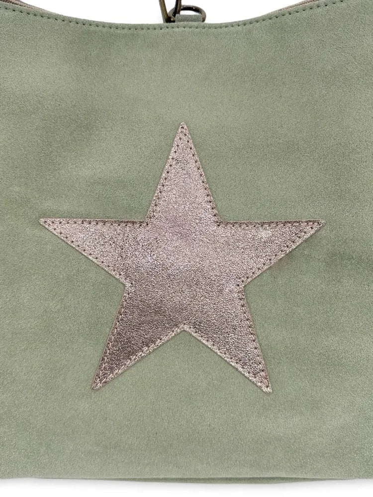 Sac cabas en croûte de cuir STAR-LORD Vert amande