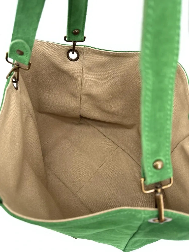 Sac cabas en croûte de cuir STAR-LORD Vert anglais