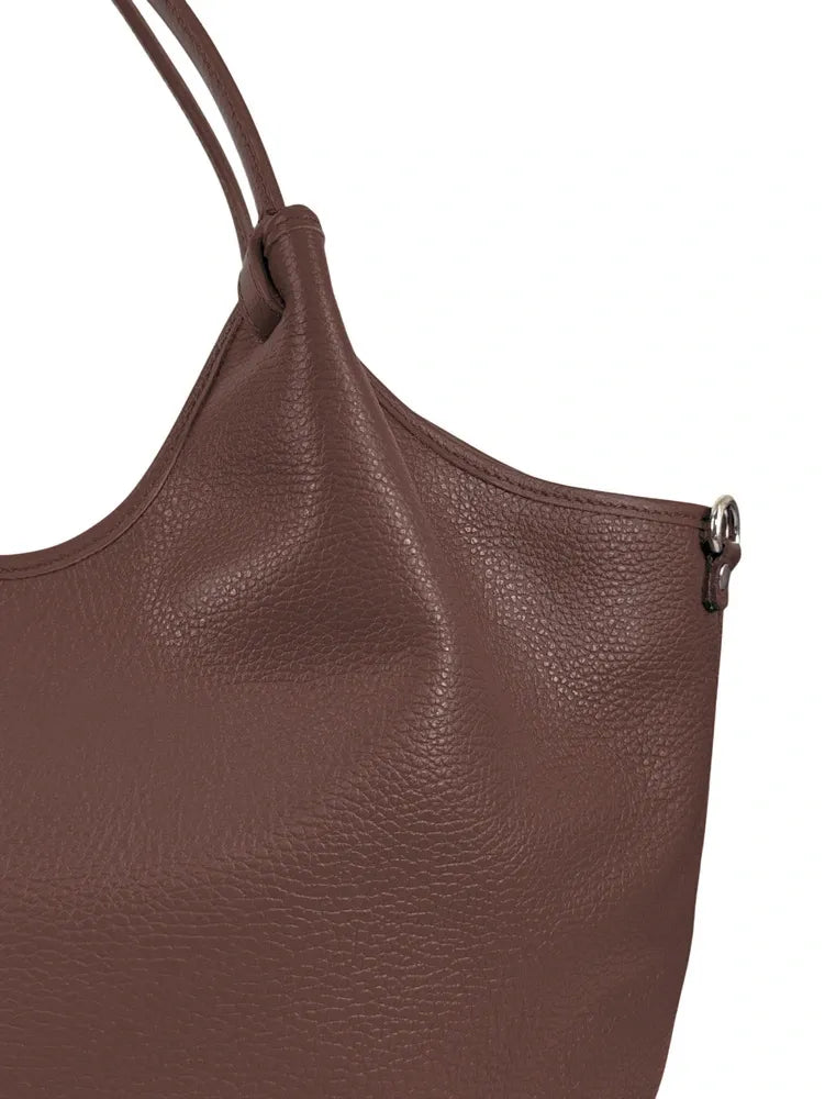 Sac cabas en cuir grainé ALYSSA Chocolat