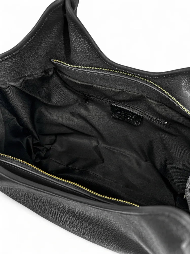 Sac cabas en cuir grainé ALYSSA Noir