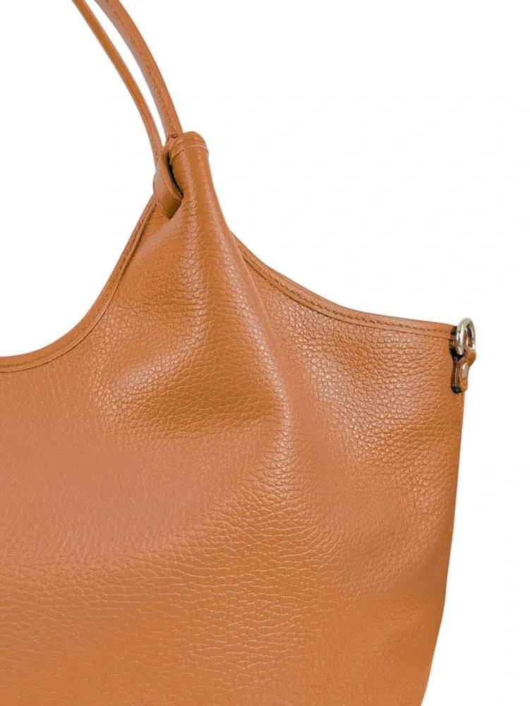 Sac cabas en cuir grainé ALYSSA Camel